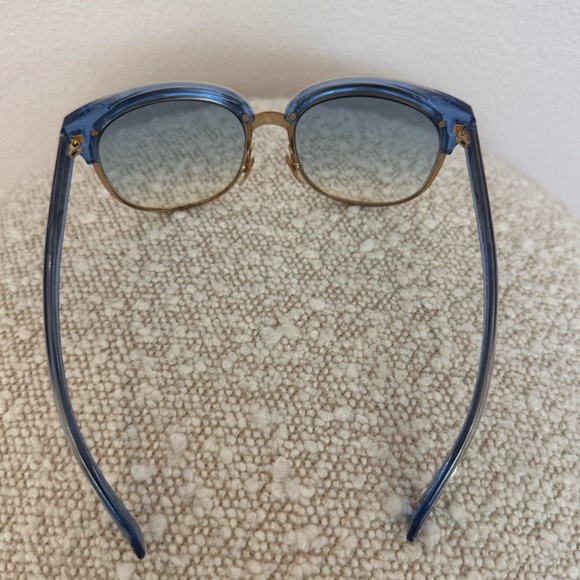 GUCCI Oversized Blue and Gold Metal Sunglasses main image 8